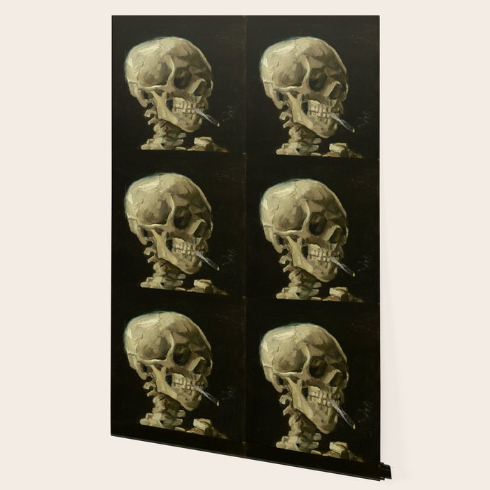skull with cigarette Smoking Color Sketch Engraving Stock Vector (Royalty Free) 1455262451 Head of a Skeleton Burning Cigarette smoking by Vincent Van Gogh is perfect eye catching home wall art. Skull of a Skeleton with