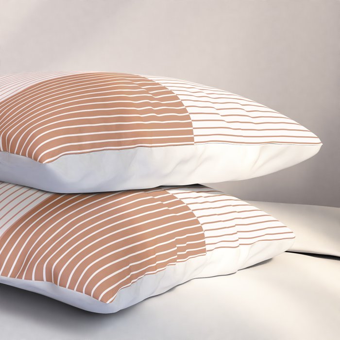 Color Block Line Pattern V Pillow Sham Gallery Image 3