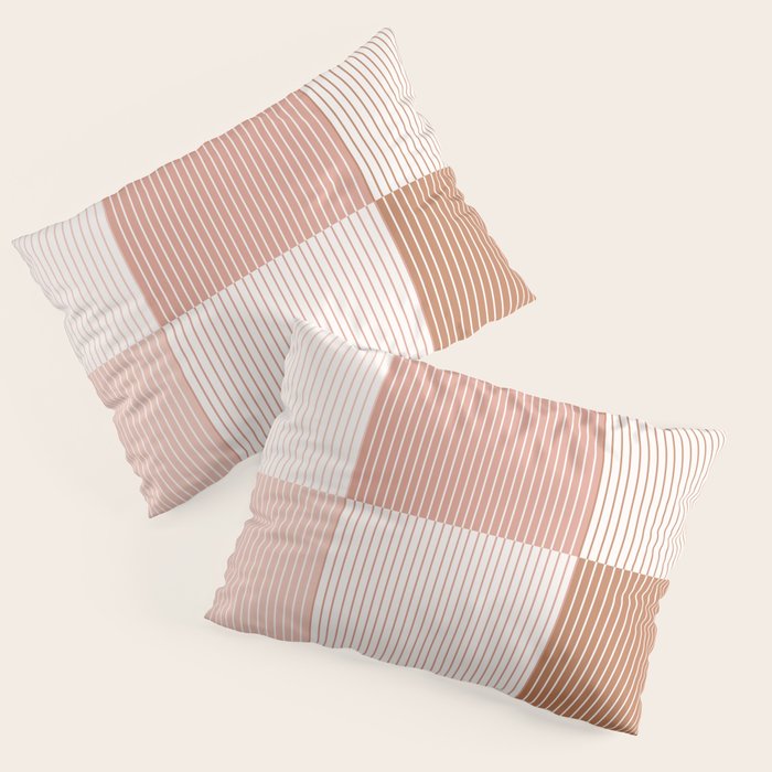 Color Block Line Pattern V Pillow Sham Gallery Image 1
