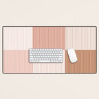 Color Block Line Pattern V Desk Mat Gallery Image 1