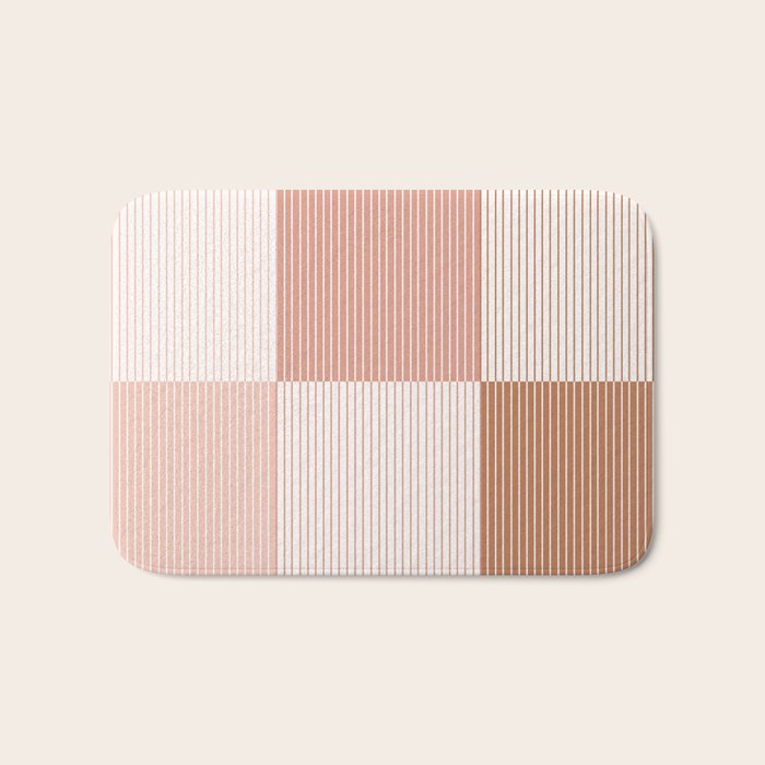 Color Block Line Pattern V Bath Mat Gallery Image 1