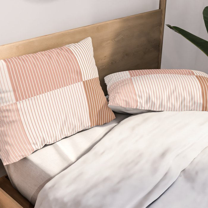Color Block Line Pattern V Pillow Sham Gallery Image 2