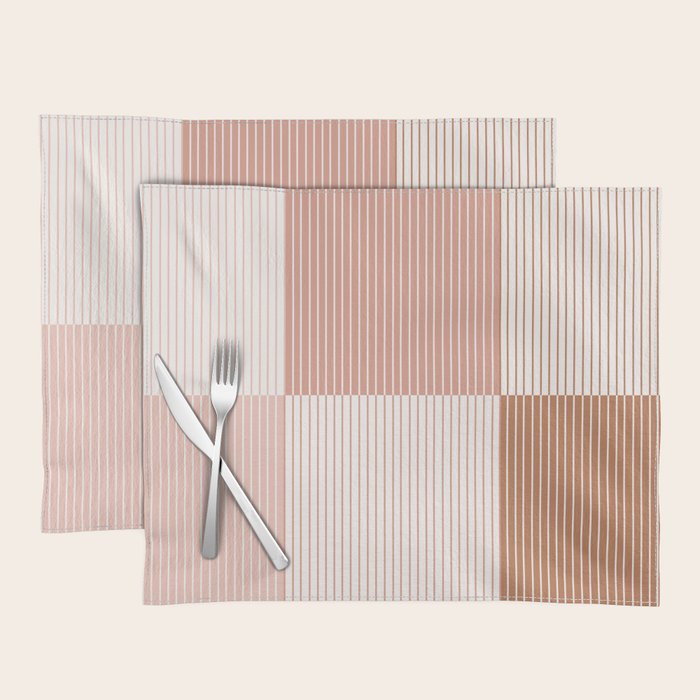 Color Block Line Pattern V Placemat Gallery Image 1