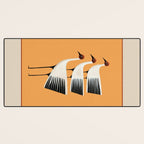 Striped Bird Trio II Desk Mat Gallery Image 3