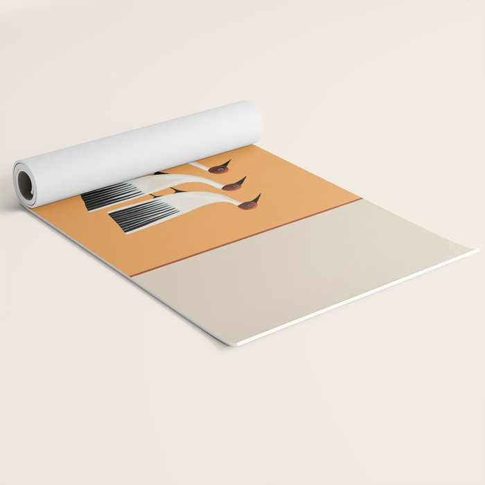 Striped Bird Trio II Yoga Mat Gallery Image 2