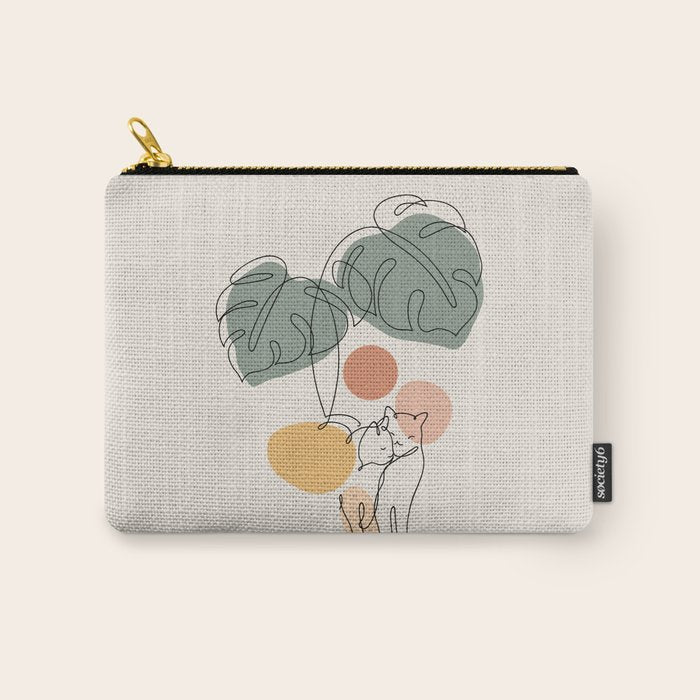 Cat and Plant 36 Carry All Pouch Gallery Image 1