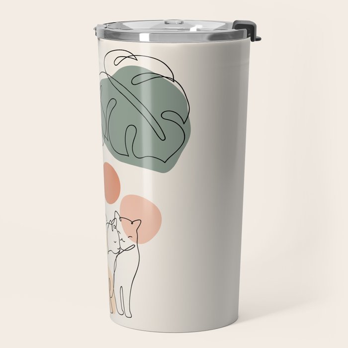 Cat and Plant 36 Travel Mug Gallery Image 2
