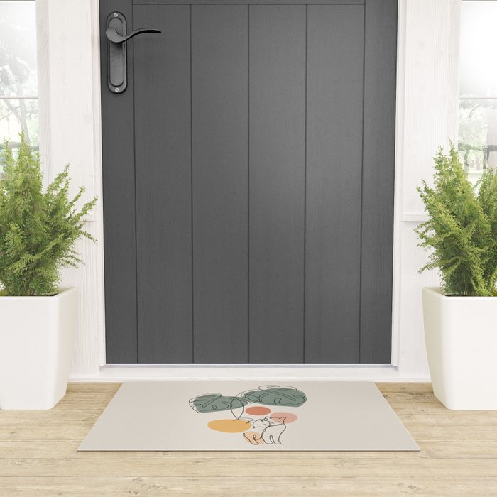Cat and Plant 36 Welcome Mat Gallery Image 3