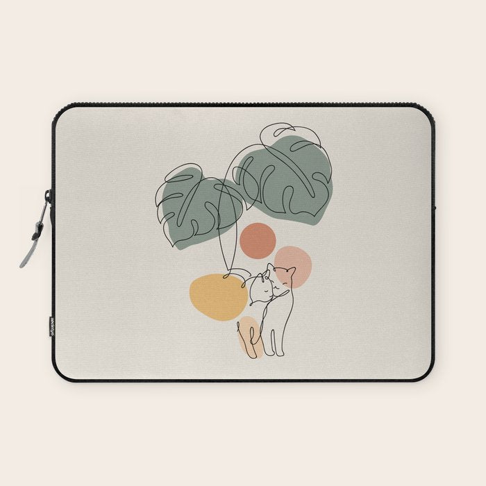Cat and Plant 36 Laptop Sleeve Gallery Image 1