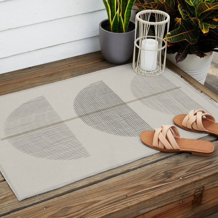 Geometric Composition III Outdoor Rug Gallery Image 2
