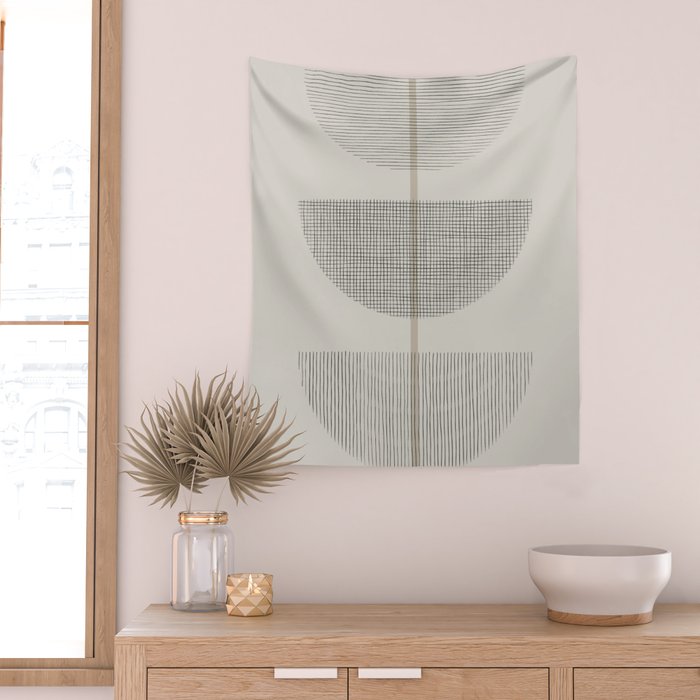 Geometric Composition III Wall Tapestry Gallery Image 2