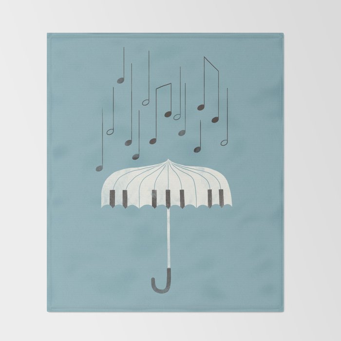 Singing in the rain Throw Blanket Gallery Image 2