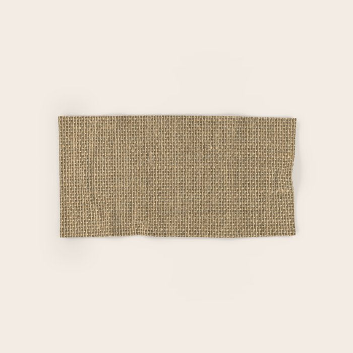 Natural Woven Beige Burlap Sack Cloth Bath Towel Gallery Image 1