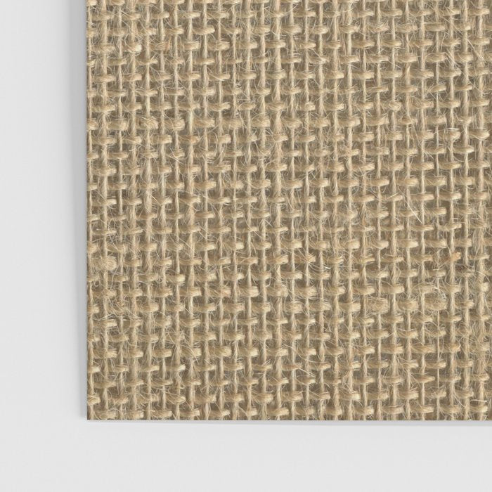 Natural Woven Beige Burlap Sack Cloth Poster Gallery Image 3