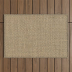 Natural Woven Beige Burlap Sack Cloth Outdoor Rug Gallery Image 1