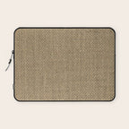 Natural Woven Beige Burlap Sack Cloth Laptop Sleeve Gallery Image 1