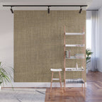 Natural Woven Beige Burlap Sack Cloth Wall Mural Gallery Image 1