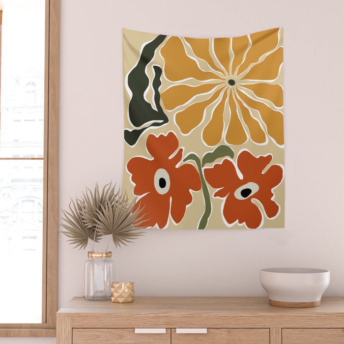 Bold Garden from 70s Wall Tapestry Gallery Image 2