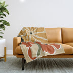 Bold Garden from 70s Throw Blanket Gallery Image 1
