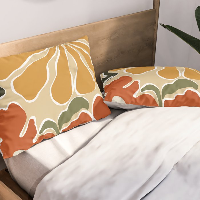 Bold Garden from 70s Pillow Sham Gallery Image 2