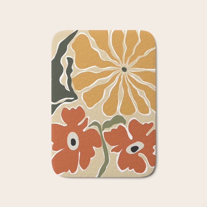 Bold Garden from 70s Bath Mat Gallery Image 1
