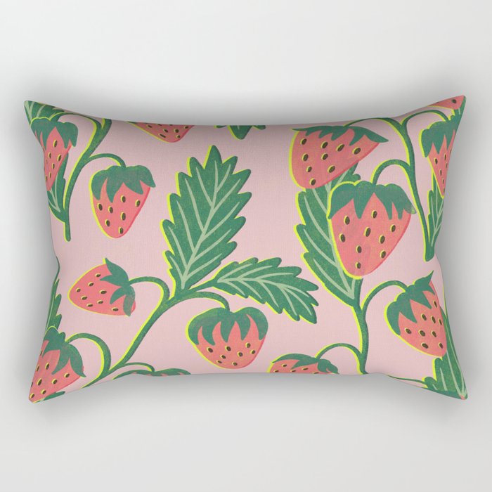 Strawberry plants Rectangular Pillow Gallery Image 2