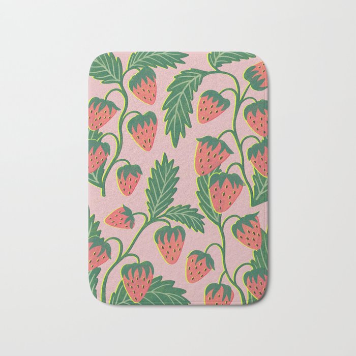 Strawberry plants Bath Mat Gallery Image 1