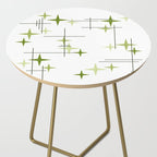 Mid Century Modern Stars Chartreuse Green Side Table Gallery Image 2