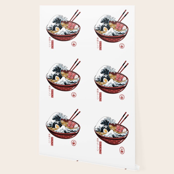 Great Ramen Wave White Wallpaper Gallery Image 2