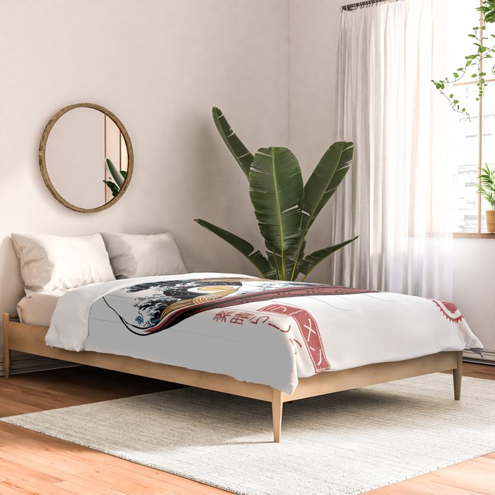 Great Ramen Wave White Comforter Gallery Image 2