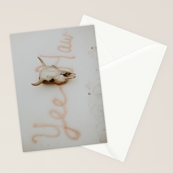 Yee Haw Cow Skull Stationery Card Gallery Image 2