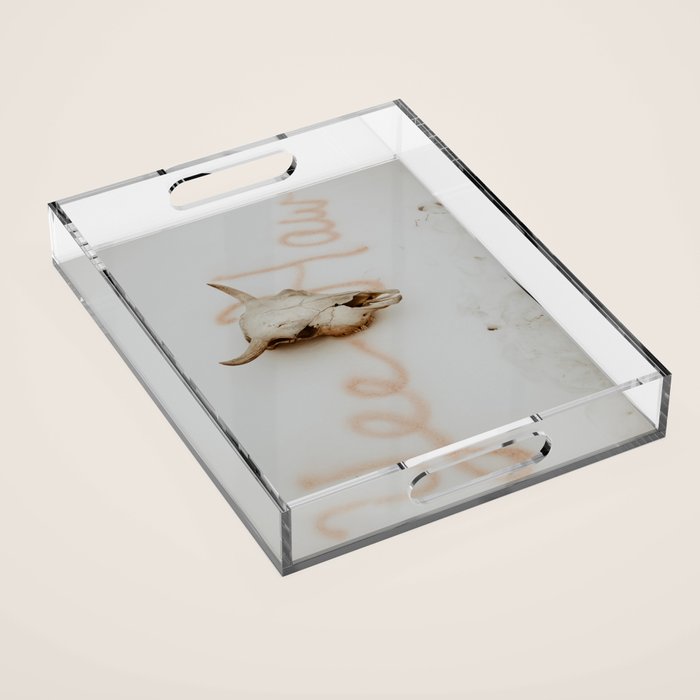 Yee Haw Cow Skull Acrylic Tray Gallery Image 1