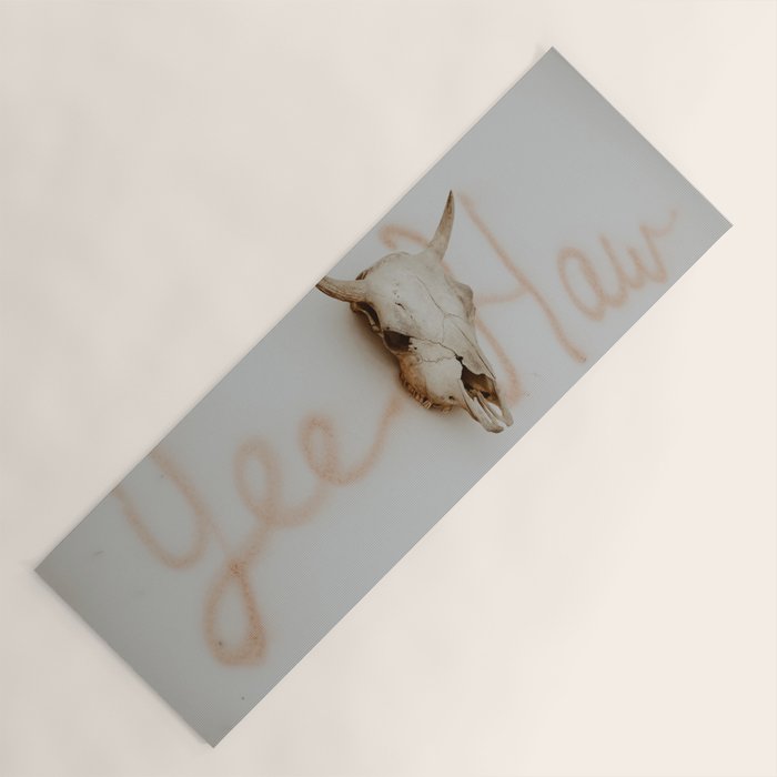 Yee Haw Cow Skull Yoga Mat