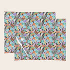 Vintage Y2K cartoon sticker pattern Placemat Gallery Image 1