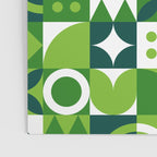 Green eco friendly nature geometric mosaic pattern Poster Gallery Image 3