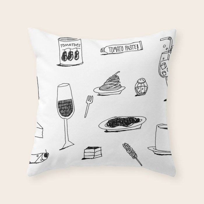 dinner + dessert Throw Pillow Gallery Image 6