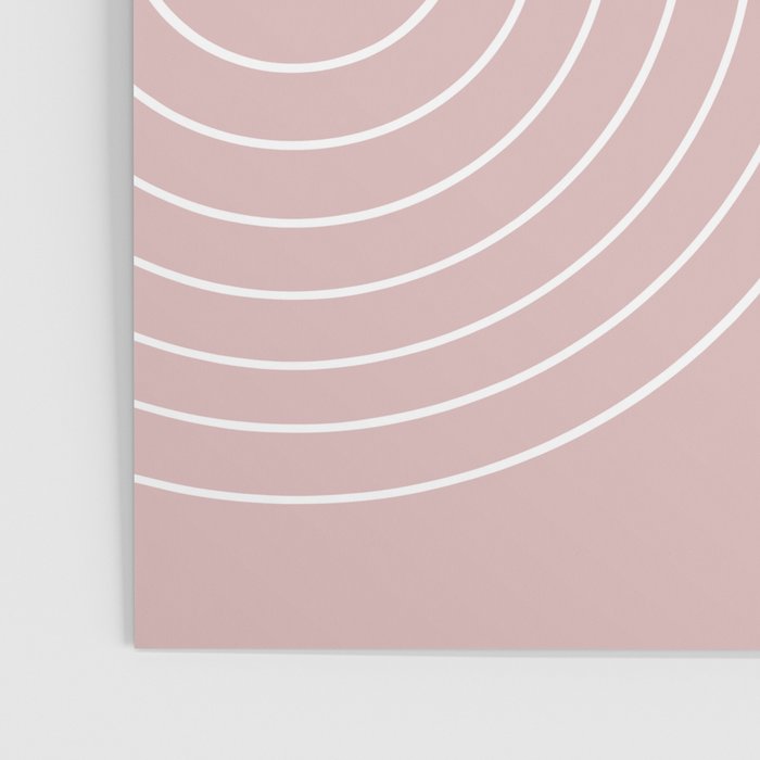 Minimal Line Curvature LXX Blush Pink Mid Century Modern Arch Abstract Poster Gallery Image 3