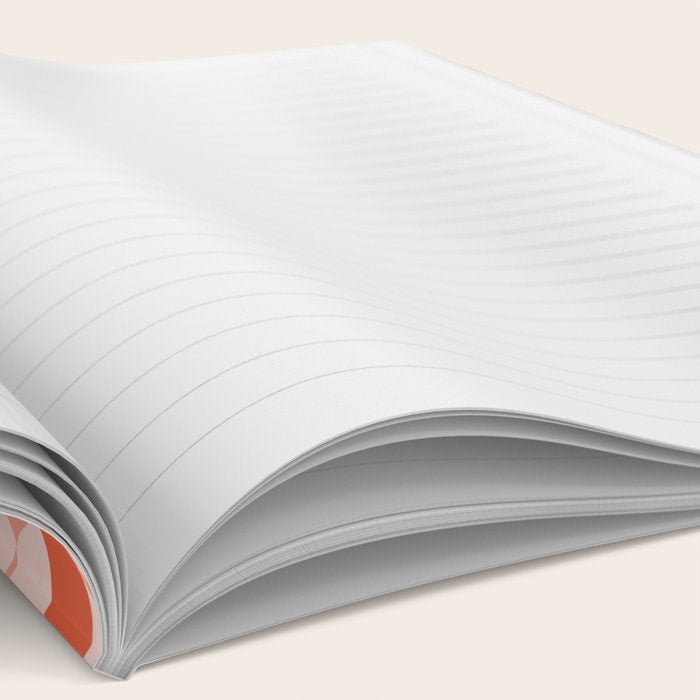 Mid Century Modern Fish Stripe Pattern Salmon Orange Notebook Gallery Image 2