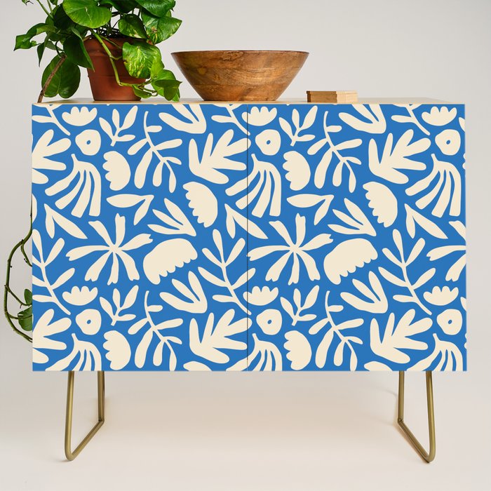 Organic nature flower shape art pattern Credenza Gallery Image 1
