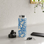 Organic nature flower shape art pattern Water Bottle Gallery Image 4