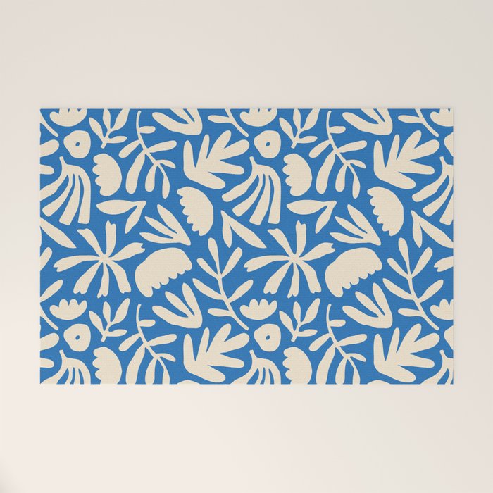 Organic nature flower shape art pattern Welcome Mat Gallery Image 1