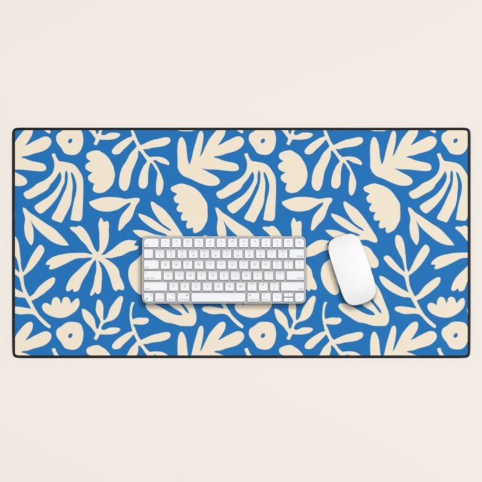 Organic nature flower shape art pattern Desk Mat Gallery Image 1