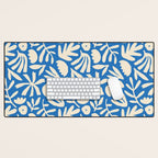 Organic nature flower shape art pattern Desk Mat Gallery Image 1