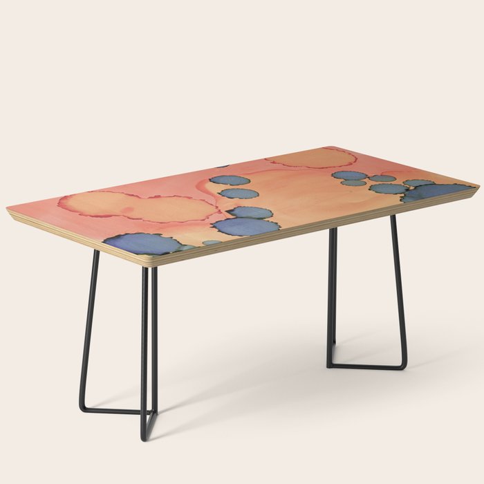 Moon Rising - minimalist abstract painting sun and moon Coffee Table Gallery Image 1