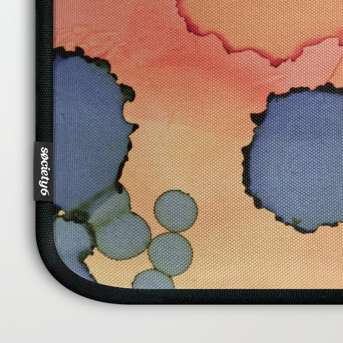 Moon Rising - minimalist abstract painting sun and moon Laptop Sleeve Gallery Image 3