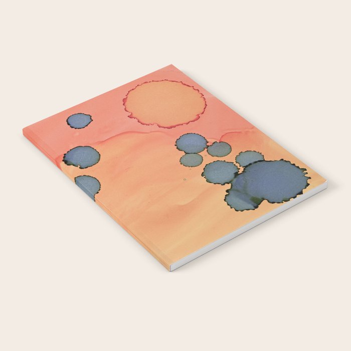 Moon Rising - minimalist abstract painting sun and moon Notebook Gallery Image 1