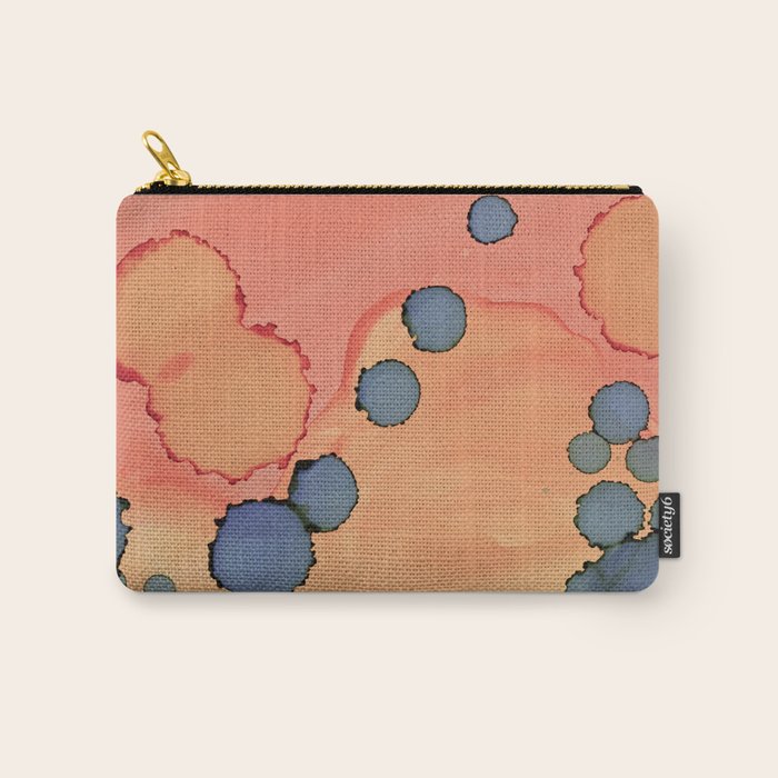 Moon Rising - minimalist abstract painting sun and moon Carry All Pouch Gallery Image 1