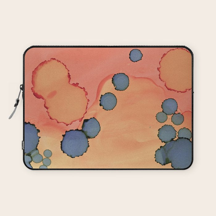 Moon Rising - minimalist abstract painting sun and moon Laptop Sleeve Gallery Image 1