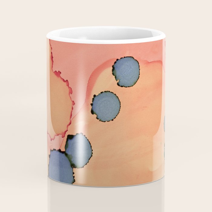 Moon Rising - minimalist abstract painting sun and moon Coffee Mug Gallery Image 4