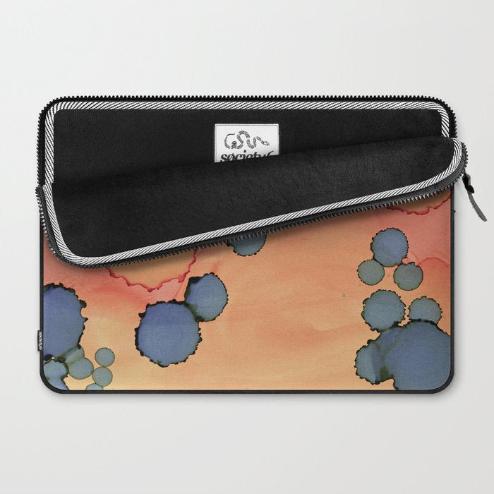 Moon Rising - minimalist abstract painting sun and moon Laptop Sleeve Gallery Image 2